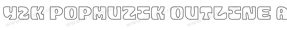 Y2K PopMuzik Outline AOE字体转换